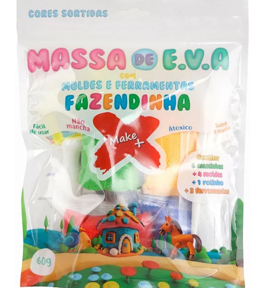 KIT MASSA DE EVA - FAZENDINHA - 60G