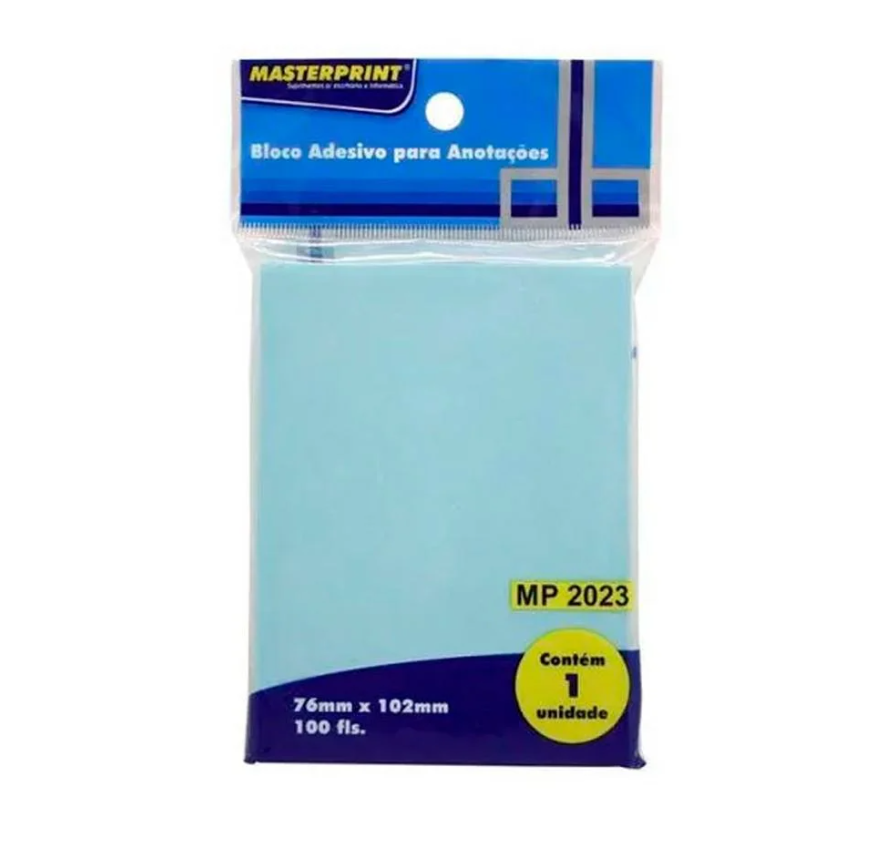 POST IT 76X102MM AZUL 1X100FOLHAS DER 4