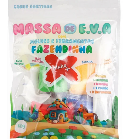 KIT MASSA DE EVA - FAZENDINHA - 60G
