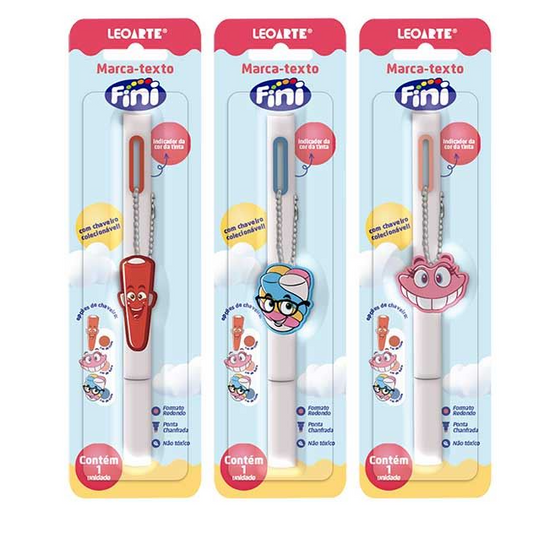 MARCA-TEXTO C/ PINGENTE FINI - CAIXA C/ 12 BLISTERS ESTAMPAS SORTIDAS LEOARTE