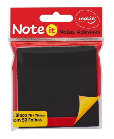 POST IT NOTAS ADESIVAS BLACK 76MMX76MM