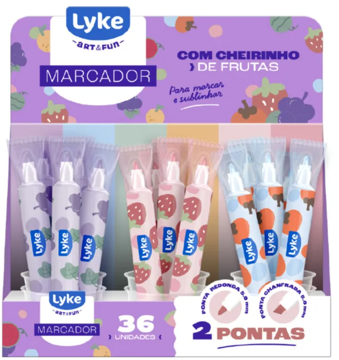 MARCA TEXTO CHEIRINHO 2 PONTAS VERMELHO